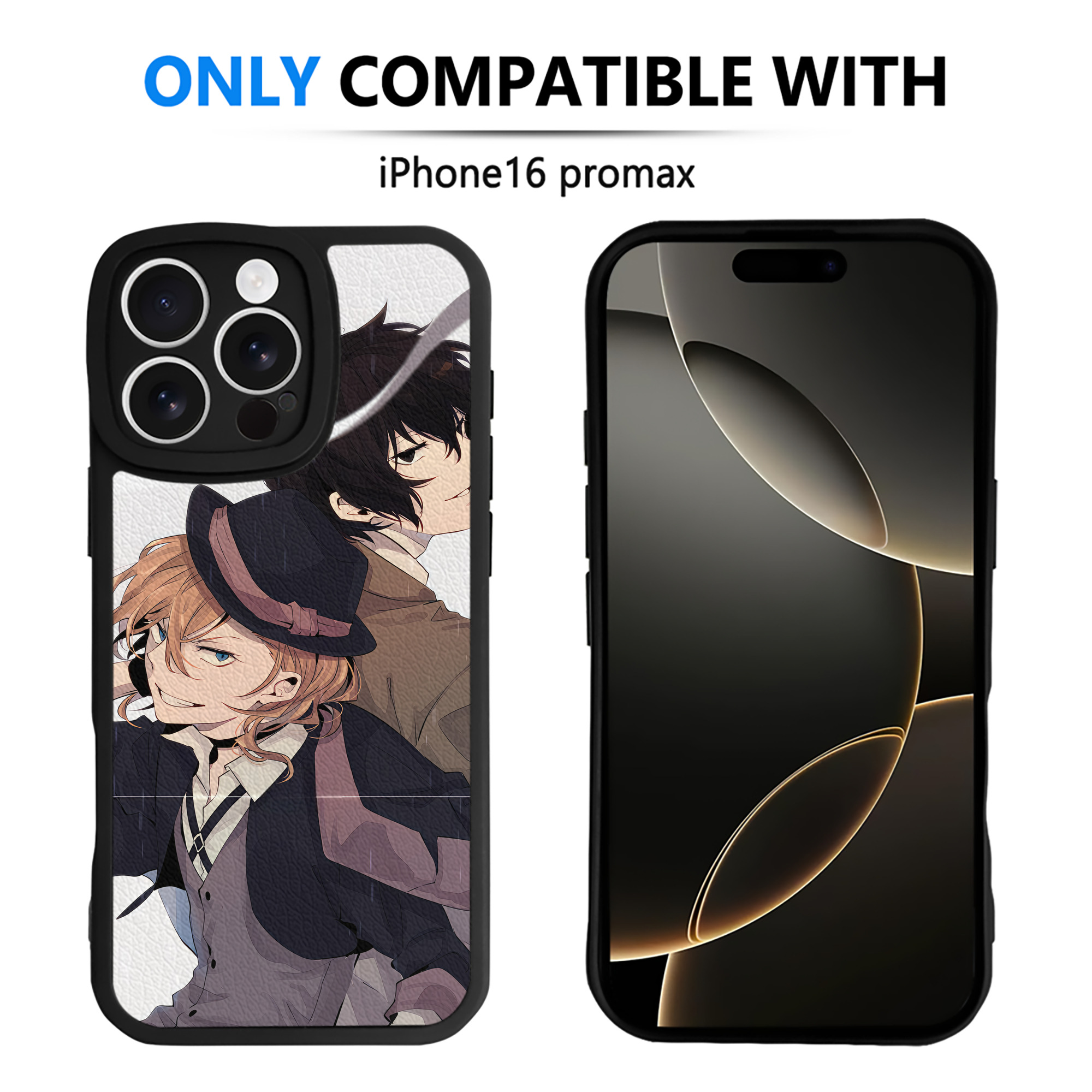 （画像用） 文豪ストレイドッグス Bungo Stray Dogs 【iPhone 16シリーズ対応】シリコンスマホケース（レザー調） 材質：シリコン